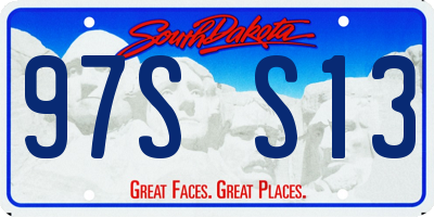 SD license plate 97SS13