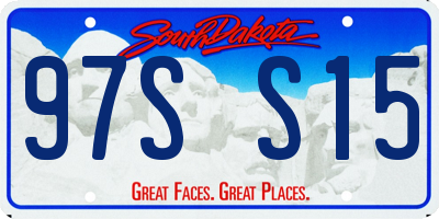 SD license plate 97SS15