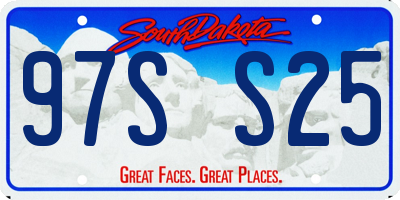 SD license plate 97SS25