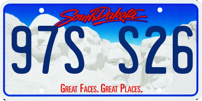 SD license plate 97SS26