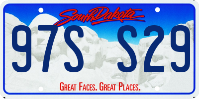 SD license plate 97SS29