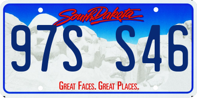 SD license plate 97SS46