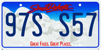 SD license plate 97SS57
