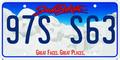 SD license plate 97SS63