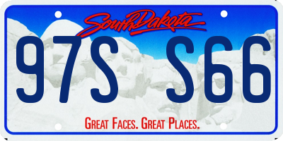 SD license plate 97SS66