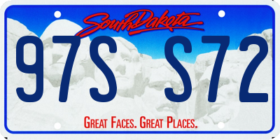 SD license plate 97SS72