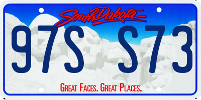 SD license plate 97SS73
