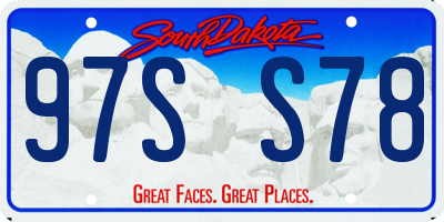 SD license plate 97SS78