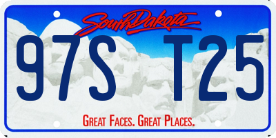 SD license plate 97ST25