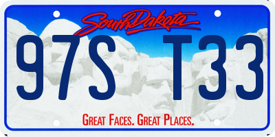 SD license plate 97ST33