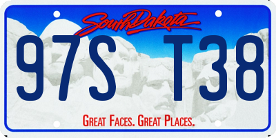 SD license plate 97ST38