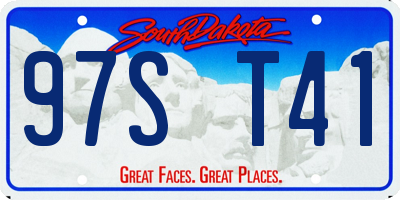 SD license plate 97ST41