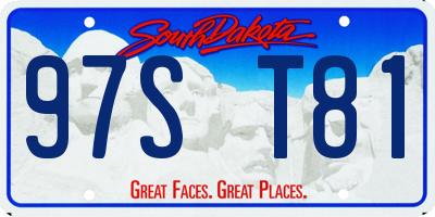 SD license plate 97ST81