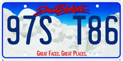 SD license plate 97ST86