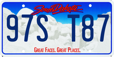 SD license plate 97ST87