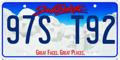 SD license plate 97ST92