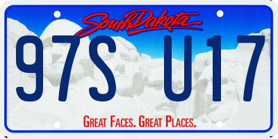 SD license plate 97SU17