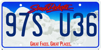 SD license plate 97SU36