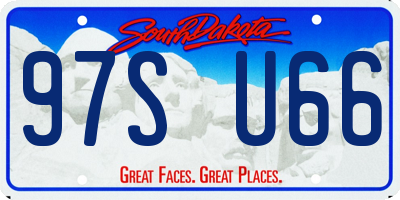 SD license plate 97SU66