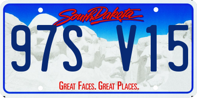 SD license plate 97SV15