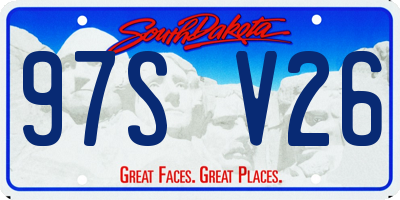 SD license plate 97SV26