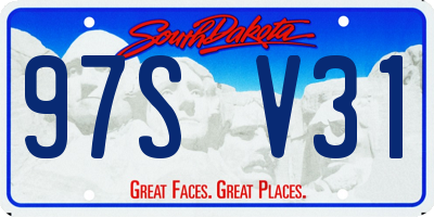 SD license plate 97SV31