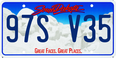 SD license plate 97SV35