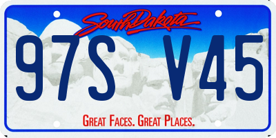 SD license plate 97SV45