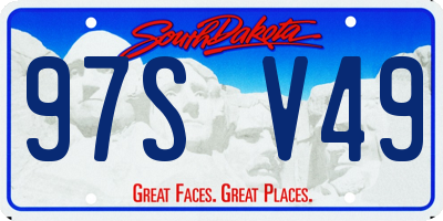 SD license plate 97SV49