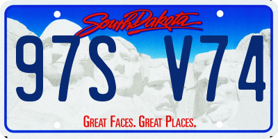 SD license plate 97SV74