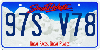 SD license plate 97SV78