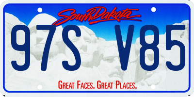 SD license plate 97SV85