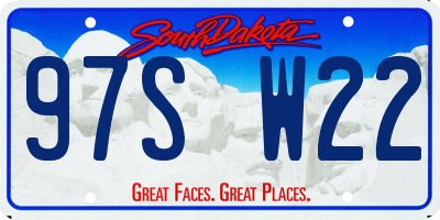 SD license plate 97SW22