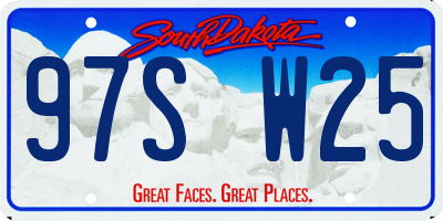 SD license plate 97SW25