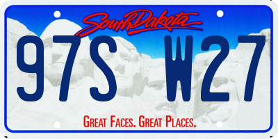 SD license plate 97SW27