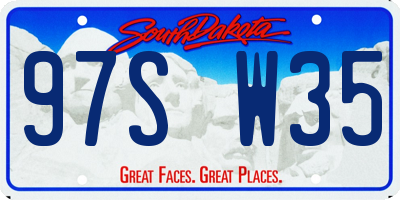 SD license plate 97SW35