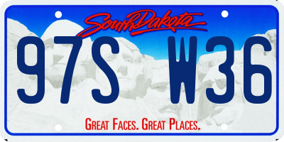 SD license plate 97SW36