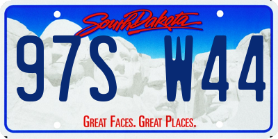 SD license plate 97SW44