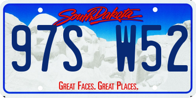 SD license plate 97SW52