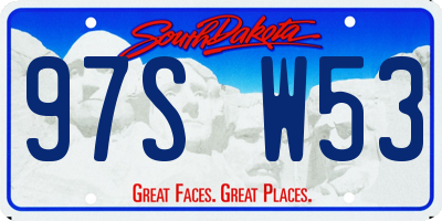 SD license plate 97SW53