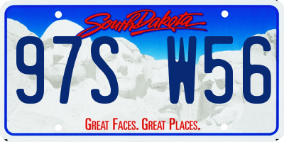 SD license plate 97SW56