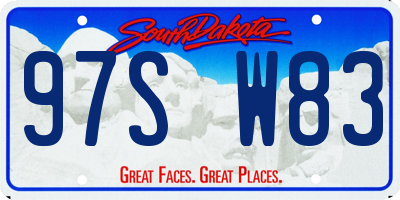 SD license plate 97SW83