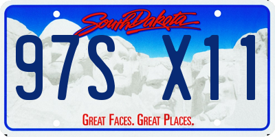 SD license plate 97SX11