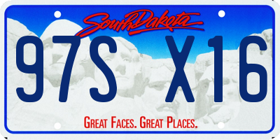 SD license plate 97SX16