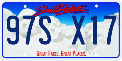 SD license plate 97SX17