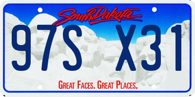 SD license plate 97SX31