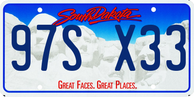 SD license plate 97SX33