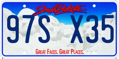 SD license plate 97SX35