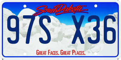 SD license plate 97SX36