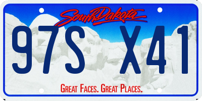 SD license plate 97SX41